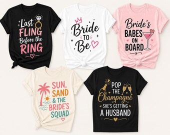 Junggesellinnenabschied Shirt, Braut Squad T-Shirt, Letzter Fling Ring, Mädchen Reise Brautgeschenk