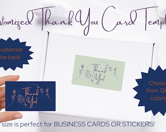 Digital Download Customized Small Business Cards Thank You Stickers Logo