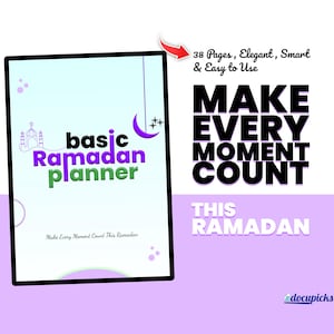 Ultimate Basic Ramadan Planner Modern Printable Islamic Productivity Planner and Organizer a beautiful Ramadan gift for Ramadan ramazan gift