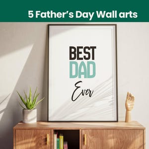 Father&#39;s Day Quote Prints: Set of 5 Dad Wall Art (Digital Download)