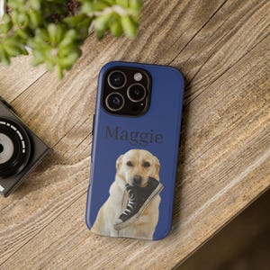 Phone Cases, Pet Phone Case with Custom Photo Personalized, Dog Cat Name Portrait iPhone Samsung Illustration Case Pet Loss Sympathy Gift