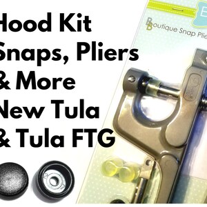 Alicates Babyville Snap y kit de capucha Tula Snap. Se adapta a los nuevos Poppers snaps de Tula y Free-To-Grow (FTG), portabebés para bebés Sleeping Hood