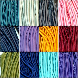 Round Elastic Shock Cord - By The Yard - 12 Colors - Babywearing Sleeping Hoods, Bracelets, Craft Projects.