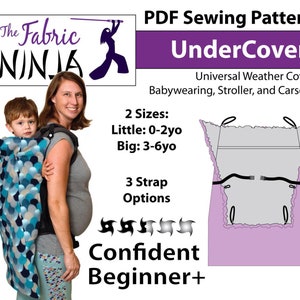 Patrón PDF - UnderCover Universal All-Weather Winter Cover Baby/ Toddler Blanket & Pixie Elf Hood: Para ropa de bebé, Stollers, Asientos de coche