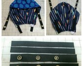 DIY Hood Hardware Strap Kit for Lillebaby Sleeping Hood with Preset snaps.