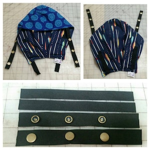 Kit de correa de hardware DIY Hood para Lillebaby Sleeping Hood con broches preestablecidos.