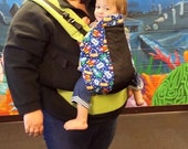 PDF Pattern:  Standard size Ninja Protector Carrier Cover Slipcover. Fits a Kinderpack baby carrier