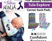 PDF Pattern: 2 Piece Corner & Straight Drool Suck Pads Strap Protectors for Tula Explore baby carriers + babywearing