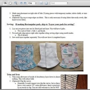 PDF Pattern: Curved/Corner and Straight Suck Pads for wide strap carriers like Kinderpack Strap Protectors Drool Pads Easy Sew Ruffles image 4