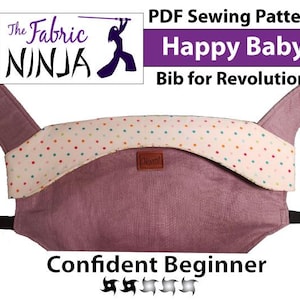 Patrón de costura en PDF: Babero Happy Baby para portabebé Revolution