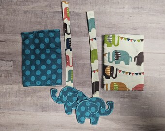 Elephant Baby Carrier Strap Cover Set, Reach Straps - standard size lillebaby tula