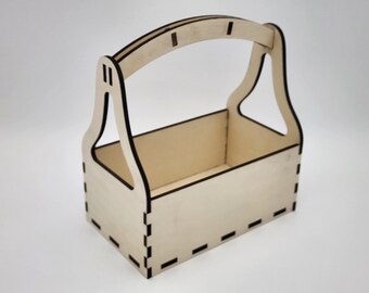 Wooden Basket (medium) | Laser Cutting Files - Digital Download