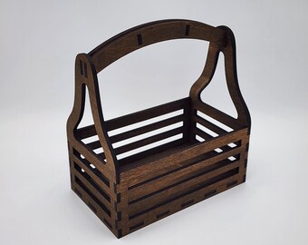 Farmhouse Basket (medium) | Laser Cutting Files - Digital Download