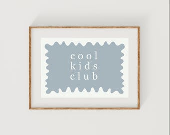 Cool Kids Club Wall Art, Playroom Decor, Cool Kids Club, Playroom Wall Art, Nursery Print, Kids Wall Art, Sibling Room Art, Nursery Decor