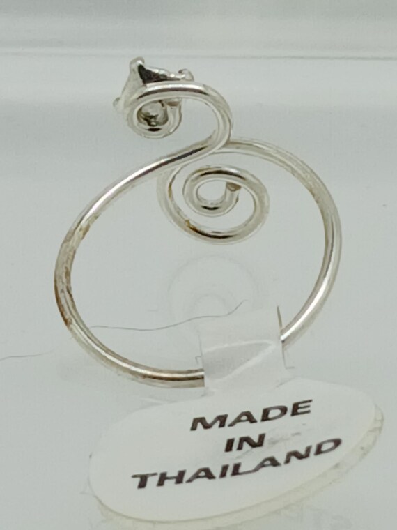 Ruby Red Crystal Rhinestone Toe Ring: Sterling Si… - image 5