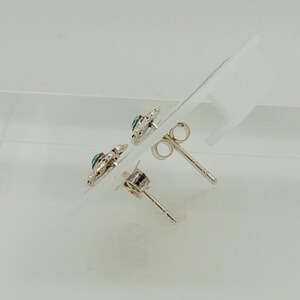 Pendientes vintage de plata de ley con cristales azules y alas de ángel, joyería etérea. imagen 9