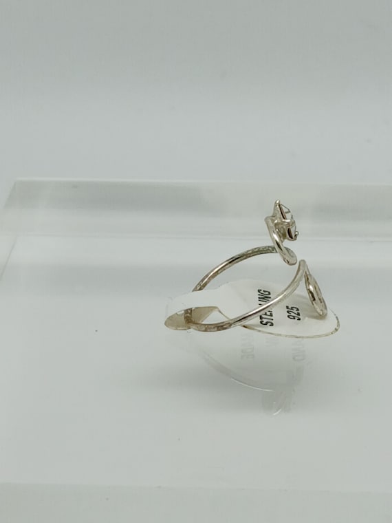 Sterling Silver Rhinestone Toe Ring: Adjustable, … - image 4