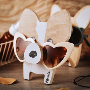 Personalized custom engraved animal glasses frame,glasses storage,wooden animal glasses frame,perfect gift for animal lovers, Decorations
