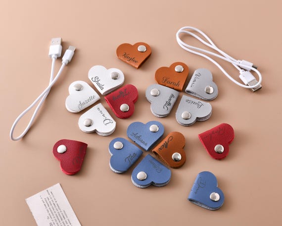 Personalized Cable Organizer Set,Cord Holder for Chargers Earphones,phone Accessories,Travel Cable Management Solution,Gift for Him or Her