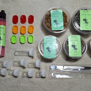 Queen Ant Starter Feed Kit: Nectar, Seeds, Bowls & Towers