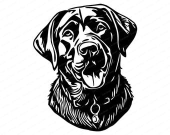 ラブラドール レトリバー SVG バンドル、黒のラブラドールのクリップ