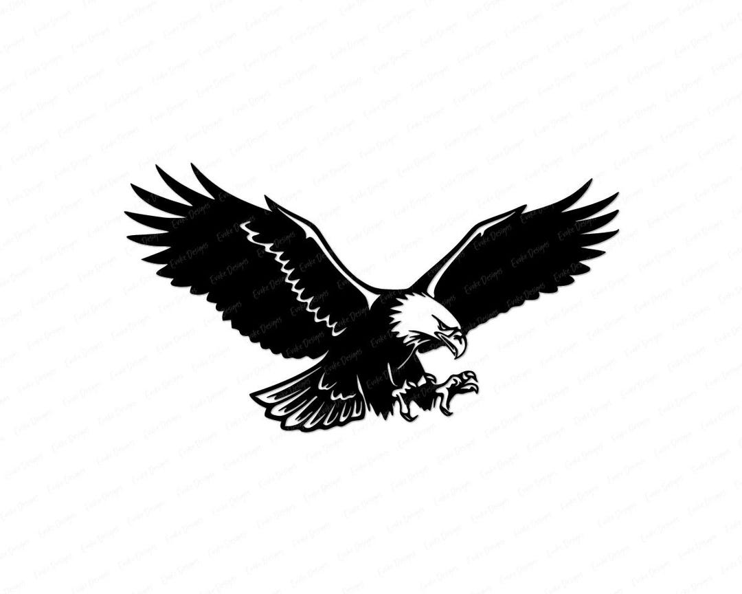 American Bald Eagle Svg Png Jpg + | Unique Flying Eagle Clipart ...