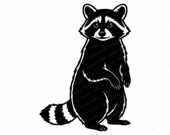 Raccoon SVG PNG Clipart Cut File | For Cricut, Silhouette, Sublimation, Printing | Cute Trash Panda Digital Vector Art