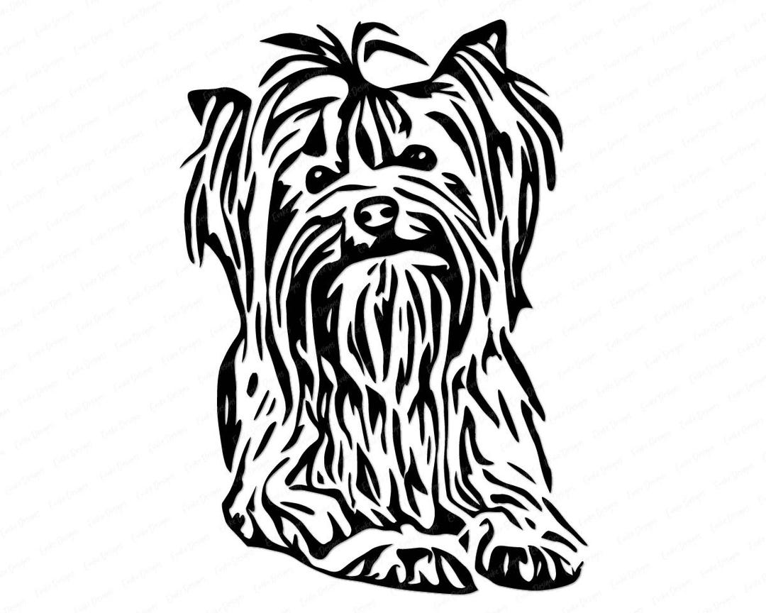 Yorkshire Terrier SVG Digital Image File, Yorkie Dog Transparent PNG ...