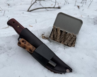 Lata de yesca para bushcraft (iniciador de fuego resistente a la intemperie)