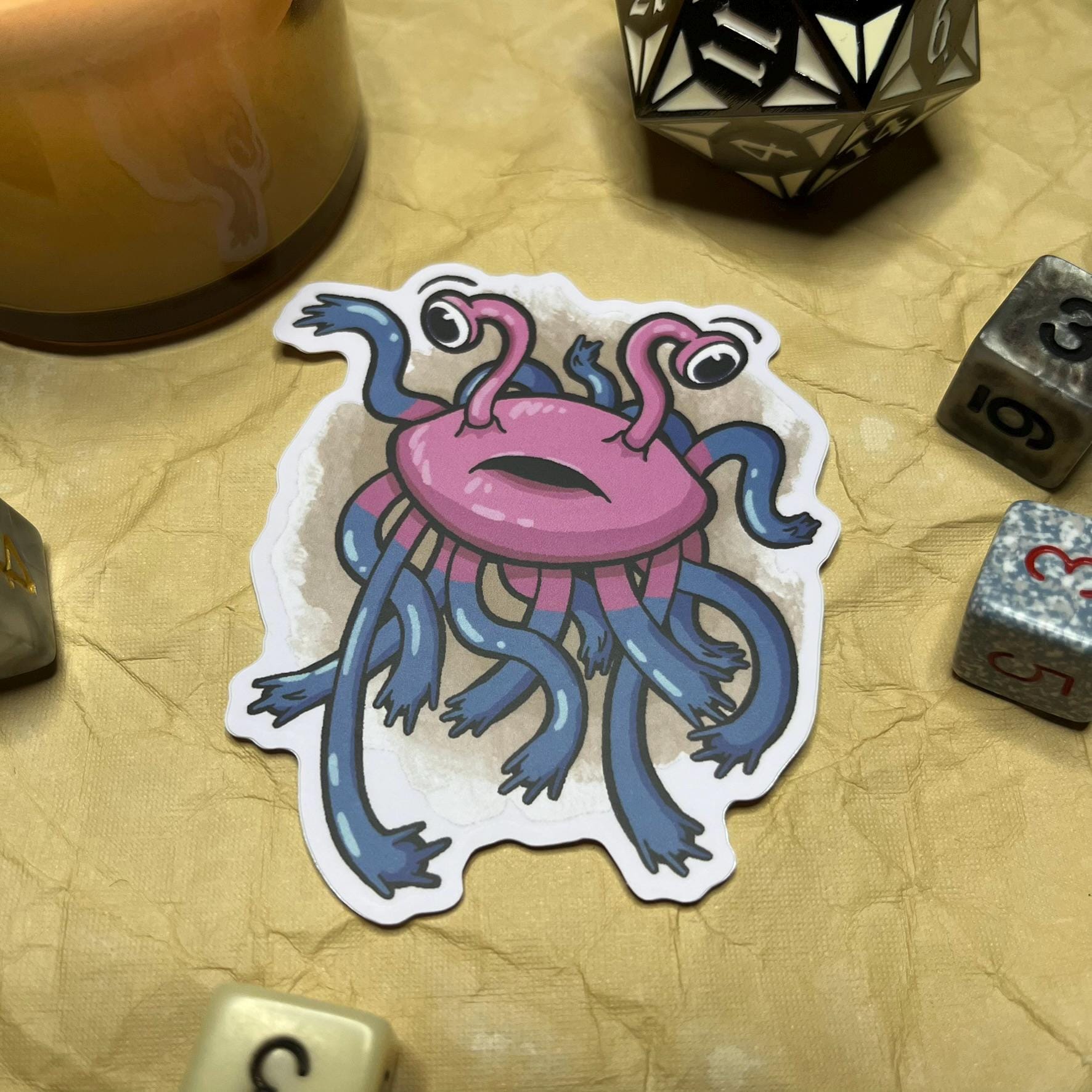 Hid Sticker Emotional Flumph Dnd Matte Vinyl Sticker - Etsy