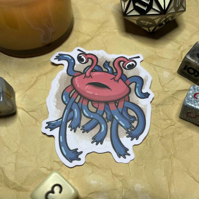 Emotional Flumph Dnd Matte Vinyl Sticker - Etsy