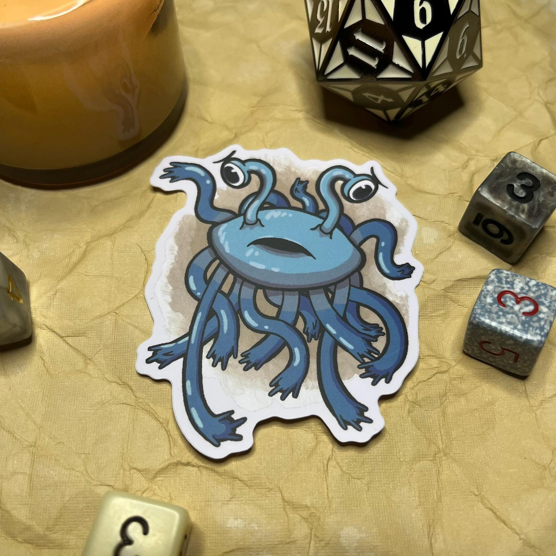 Emotional Flumph Dnd Matte Vinyl Sticker - Etsy