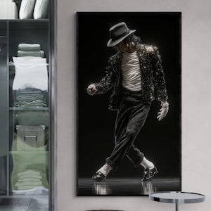 Michael Jackson Moonwalk Canvas Art to Add Iconic Music Energy to Your Space for a Bold Decor Touch, Michael Jackson Performing Canvas Print
