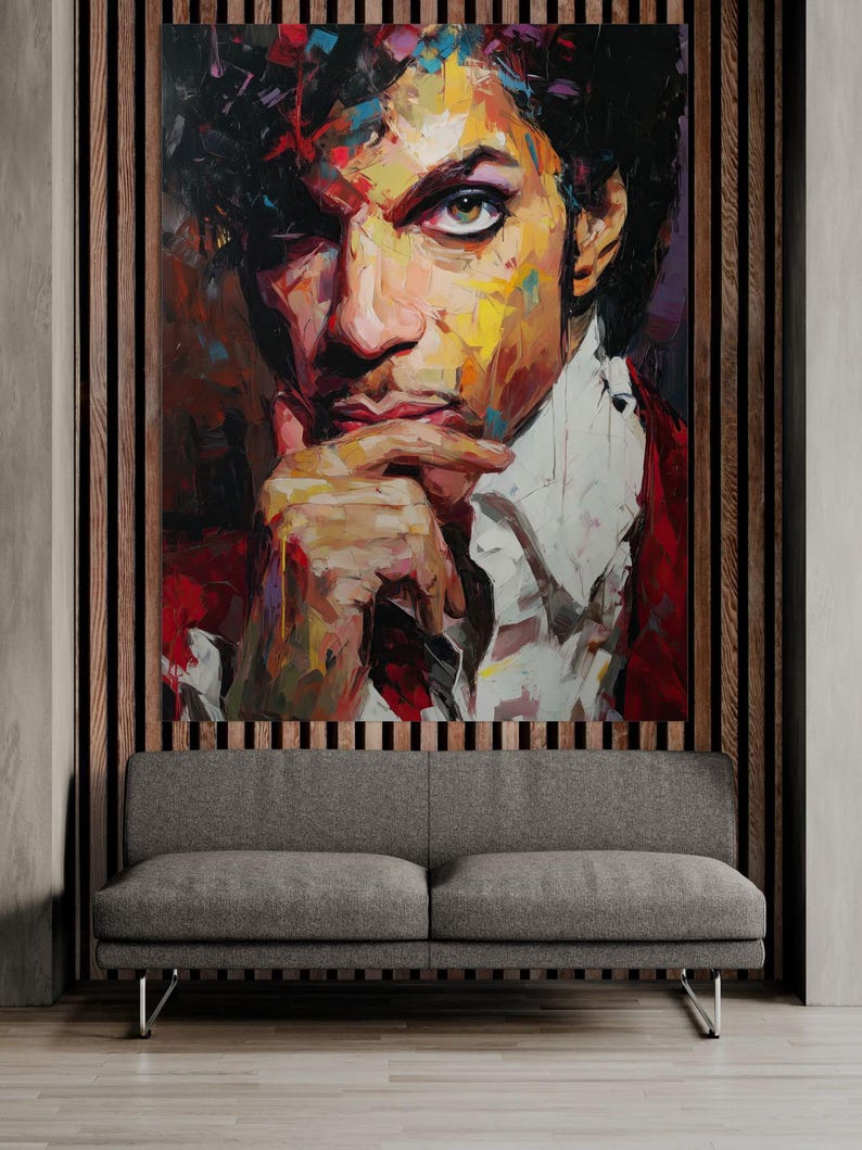 Prince Pop Art Canvas Print: Music Legend Portrait, Colorful Wall Decor ...