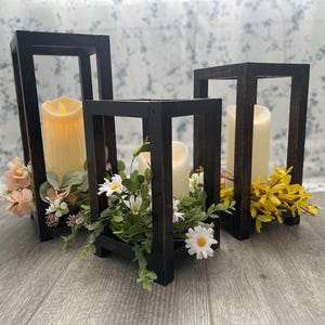 Candle holder centerpiece. wedding decoration, candle lantern, table centerpiece, wood candle lantern, farmhouse decor, and Bulk discount!