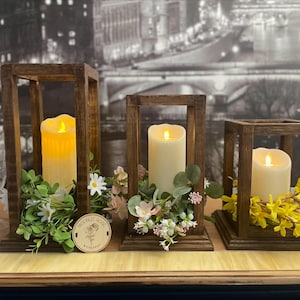 Centerpiece wedding wooden lanterns, rustic lanterns, decor centerpieces, farmhouse decor, reception decor, candle lanterns. Bulk discount!