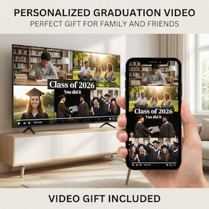 Graduation Video Gift, Personalized Graduation Slideshow, Class of 2026 Video, Student Memory Video, College Graduation Gift, Custom Video