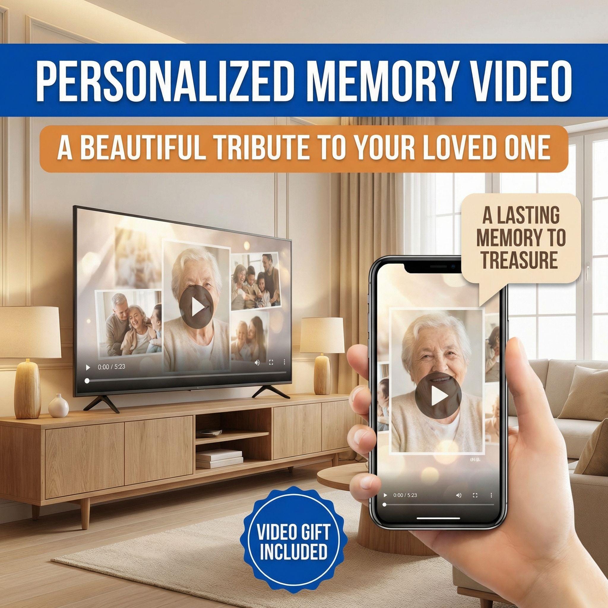 Rustic Memory Slideshow Personalized Memory Video Tribute, Custom Memorial Slideshow, Family ...