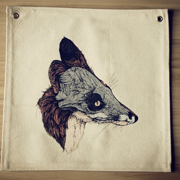 screen printed fox