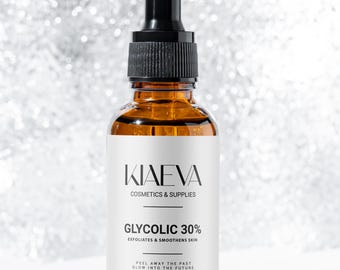Kiaeva Glycolic 30 Peel für Gesicht, Peeling-Hautpeeling, Glykolisches Peeling, Ideal für jeden Hauttyp | - 1 fl oz
