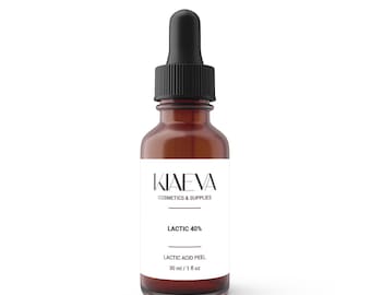 Kiaeva Lactic Acid 40 Peel do twarzy, złuszczający peeling do skóry, idealny do każdego rodzaju skóry | BEZPŁATNA WYSYŁKA NA CAŁY ŚWIAT| – 1 uncja płynu + bezpłatny neutralizator