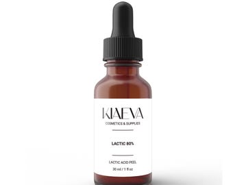 Kiaeva Lactic Acid 80 Peel do twarzy, złuszczający peeling do skóry, idealny do każdego rodzaju skóry | BEZPŁATNA WYSYŁKA NA CAŁY ŚWIAT| – 1 uncja płynu + bezpłatny neutralizator