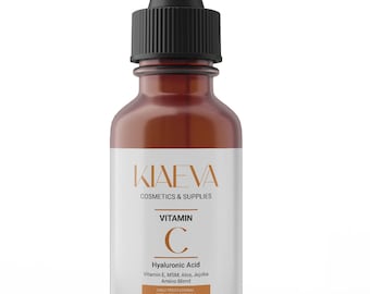 Siero viso Kiaeva Vitamin C 30 con acido ialuronico – Siero viso illuminante e idratante per tutti i tipi di pelle – 1 fl oz