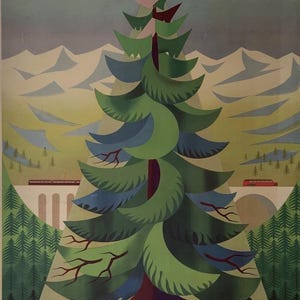 Montañas de Francia, litografía original, vintage, cartel publicitario, años 60, Ministerio de Viajes, Transportes y Turismo, Garamond.