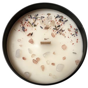 12 Oz Scented Candles ~ Natural Herbs ~ Healing Crystals ~ Essential Oils ~ Aromatherapy