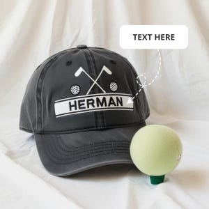 Custom Golf Embroidered Hat – Personalized Name Baseball Cap or Washed Dad Hat, Golfer Gift, Sports Cap for Men, Tournament Accessory