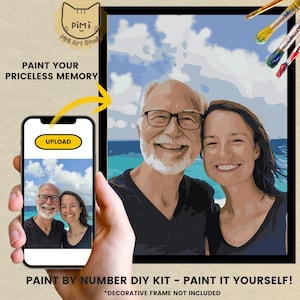 Personalized Paint by Number | Turn Your Photo into Art | DIY Gift for Dad/Mom | DIY Custom Painting Kit | Meaningful Gift Idea