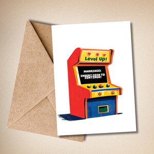 Lustige Geburtstagskarte zum Ausdrucken | 'Ehe: Münze zum Fortsetzen' | Digitaler Download | Retro Arcade Design | Sarkastisches Liebesgeschenk