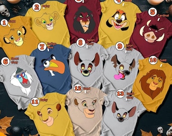 Lion King Costume Halloween Shirt, Simba Nala Costume Shirt, Pumbaa Timon Shirt, Scar Zazu Rafiki Shirt, Halloween Party