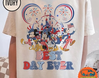 Mickey 4th of July Best Day Ever T-shirt, Mickey and Friends Independence Day Shirt,Minnie Patriotic Group Shirt,Memorial Day Shirts
